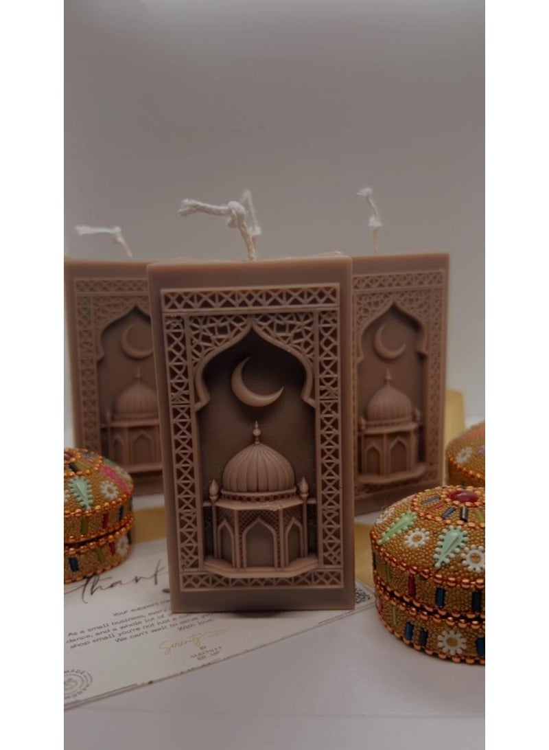 Serenity Candles شمعة رمضان سيرينيتي عود المحراب البنية – فتيل واحد (٧٧ جم) - Image 2